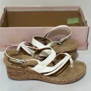 Jelly pop Women's White Wedge Sandals